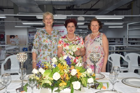 Nubia Monje Medina, Presidenta Club de Jardinería de Neiva e Instructoras Ana Milena Fierro y Socorro  Aguiar de Artunduaga.